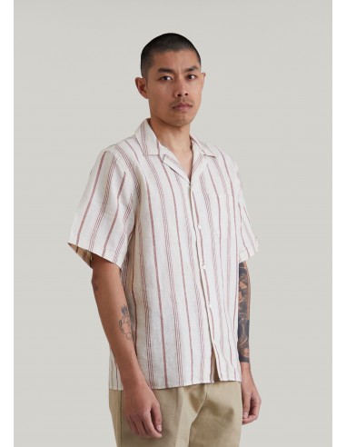 Chemise Bidart rayée terracotta Dans la société mordern